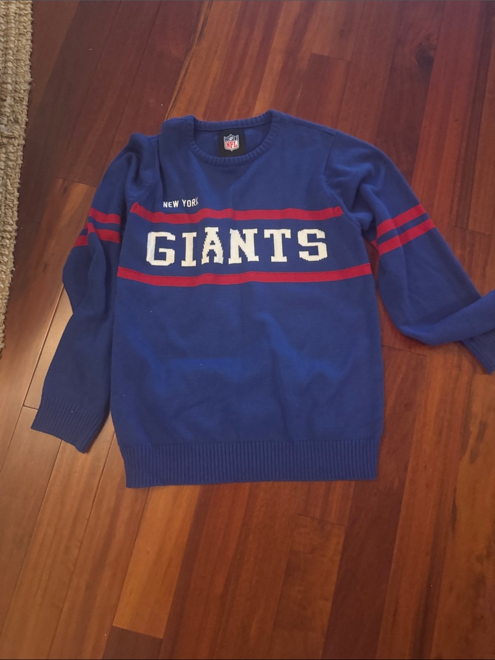 NFL New York Giants Royal Blue Crewneck Sweater with Red & White Accents